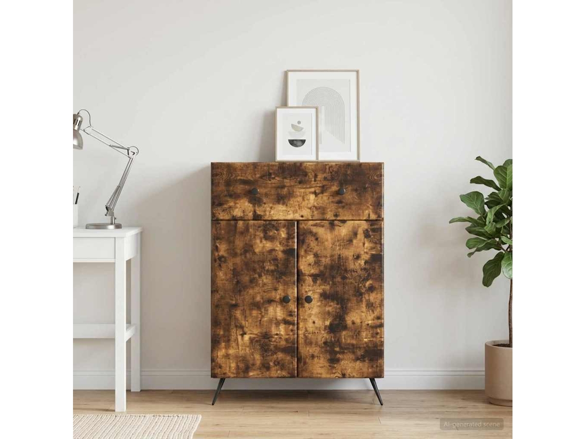Vidaxl Buffet Carvalho Fumado 66 X 34,5 X 90 Cm Derivados De Madeira
