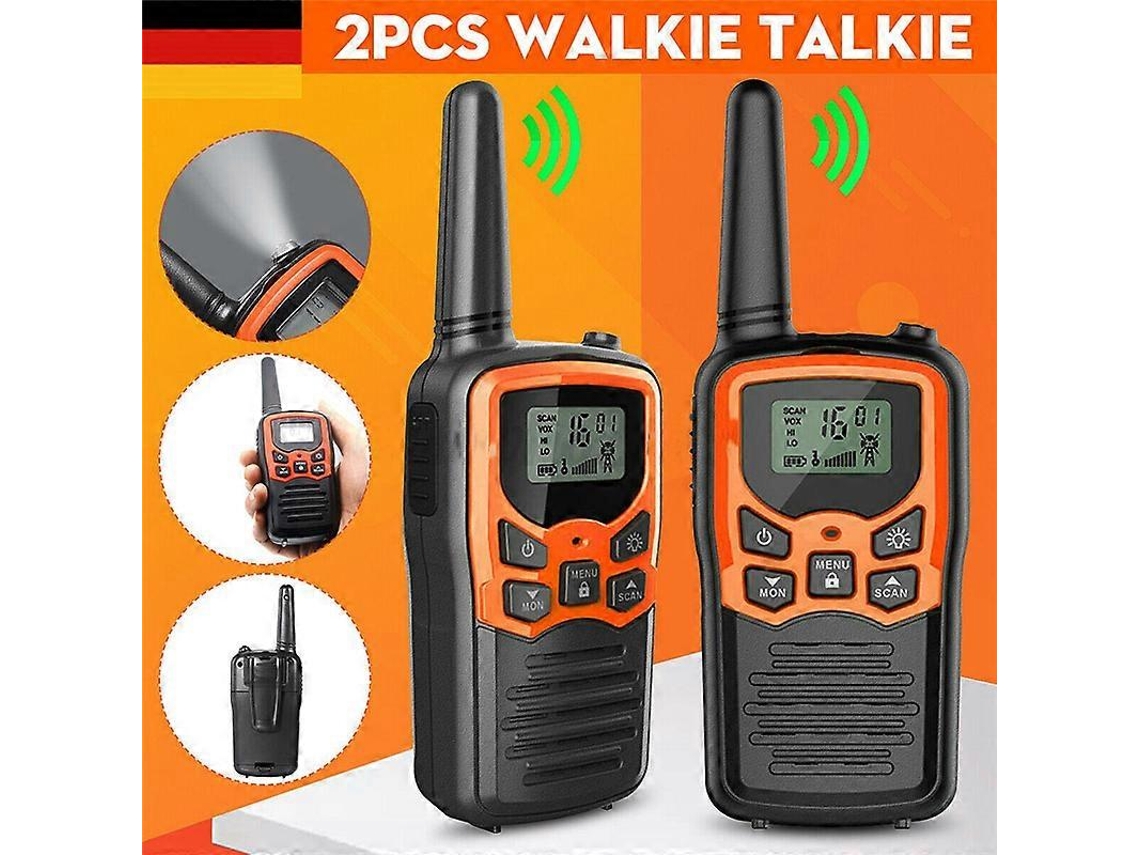 Conjunto de 2 rádios portáteis de 22 canais com alcance de 10 km em EM UHF (400-470 MHz) para comunicação de longa distância. - aquaforge