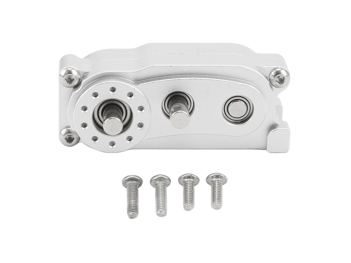 Caixa De Transferência De Câmbio 2 Marchas Cnc Alumínio Para Carro Rc Scx10 1/10 313mm Prata