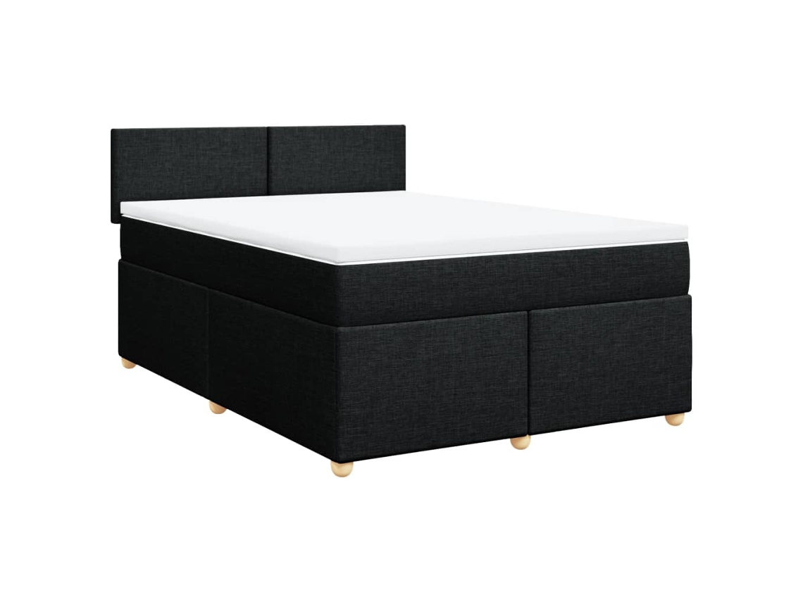 Box Spring Bed, Box Spring Beds Vidaxl Preto Tecido (140 X 200 Cm)