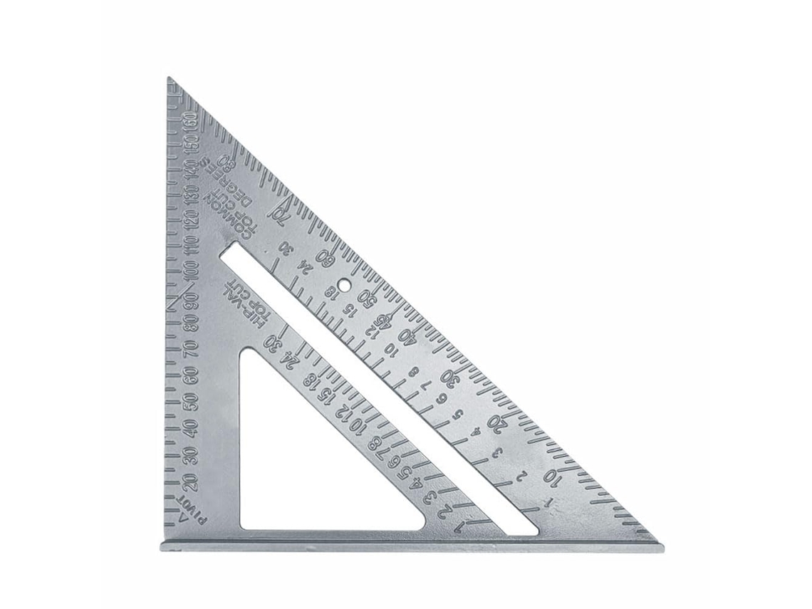 Esquadro De Carpinteiro, Liga De Alumínio 17, 8 Cm, Régua Triangular Para Marcenaria, Ferramenta De Medição Quadrada Para Construção E Telhados