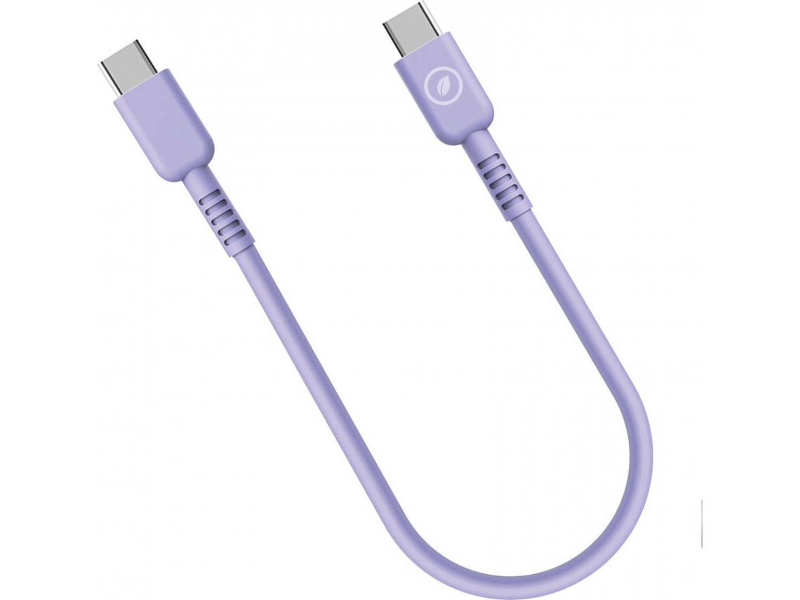 Cabo MUVIT USB-C a USB-C (3A/60W 0.2M Lavanda)