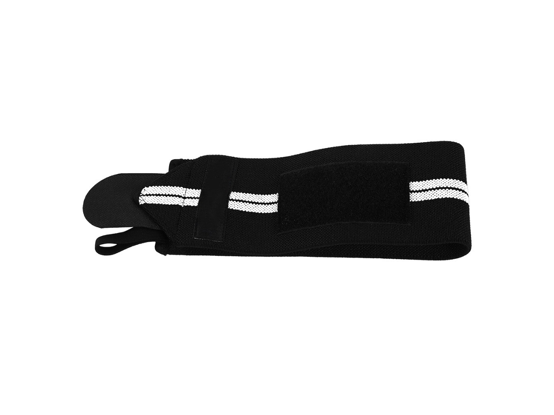 KOFIHETY Mangas Elásticas Ajustáveis Para Punho, Faixas Para Levantamento De Peso, Respiráveis, Para Academia (preto E Branco)