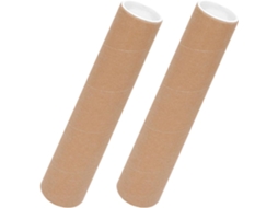 Tubos De Papelão Kraft Para Armazenamento E Transporte Seguro De Pôsteres, Conjunto Com 2 Unidades.