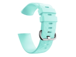 Pulseira de substituição de silicone com grãos de diamante para smartwatch Fitbit Charge3/Charge4 Ly Ebike (grande)