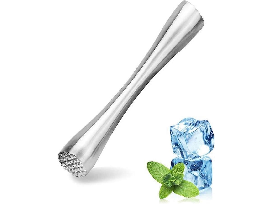 Socador De Coquetéis Profissional Em Aço Inoxidável, 8 Polegadas