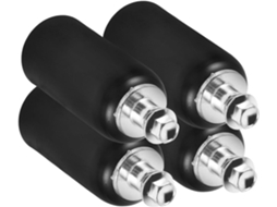 Conjunto De 4 Tampões Guidão Para Proteção Durável, Pretos, Com Parafusos.
