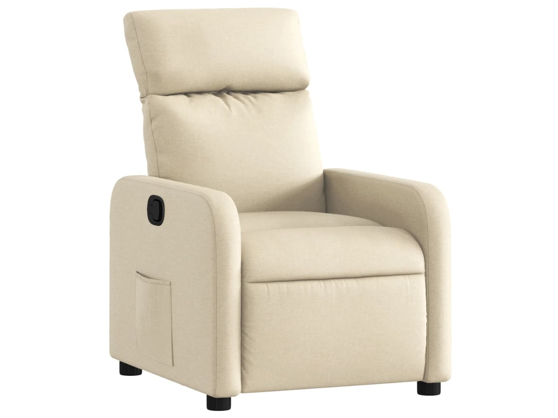 Recliner Chair, Recliner Chairs Vidaxl Creme Tecido