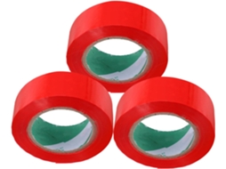 Rolos de Fita Adesiva Vermelha para Embalagem e Mudança, Vedação Reforçada Envio. 12,50 X 4,50 Cm Seguro