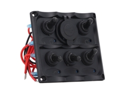 Painel Interruptor Rocker Marinho 2 Portas Usb À Prova D'água