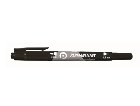 Marcador Permanente De Ponta Dupla Dual Tip Preto Tetis