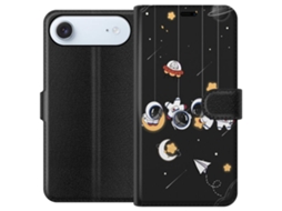 Capa Carteira Compatível Com Apple Iphone Air. Astronautas Fofos Flutuando Entre Estrelas, Planetas E Luas Em Uma Ilustração Espacial Divertida Para C