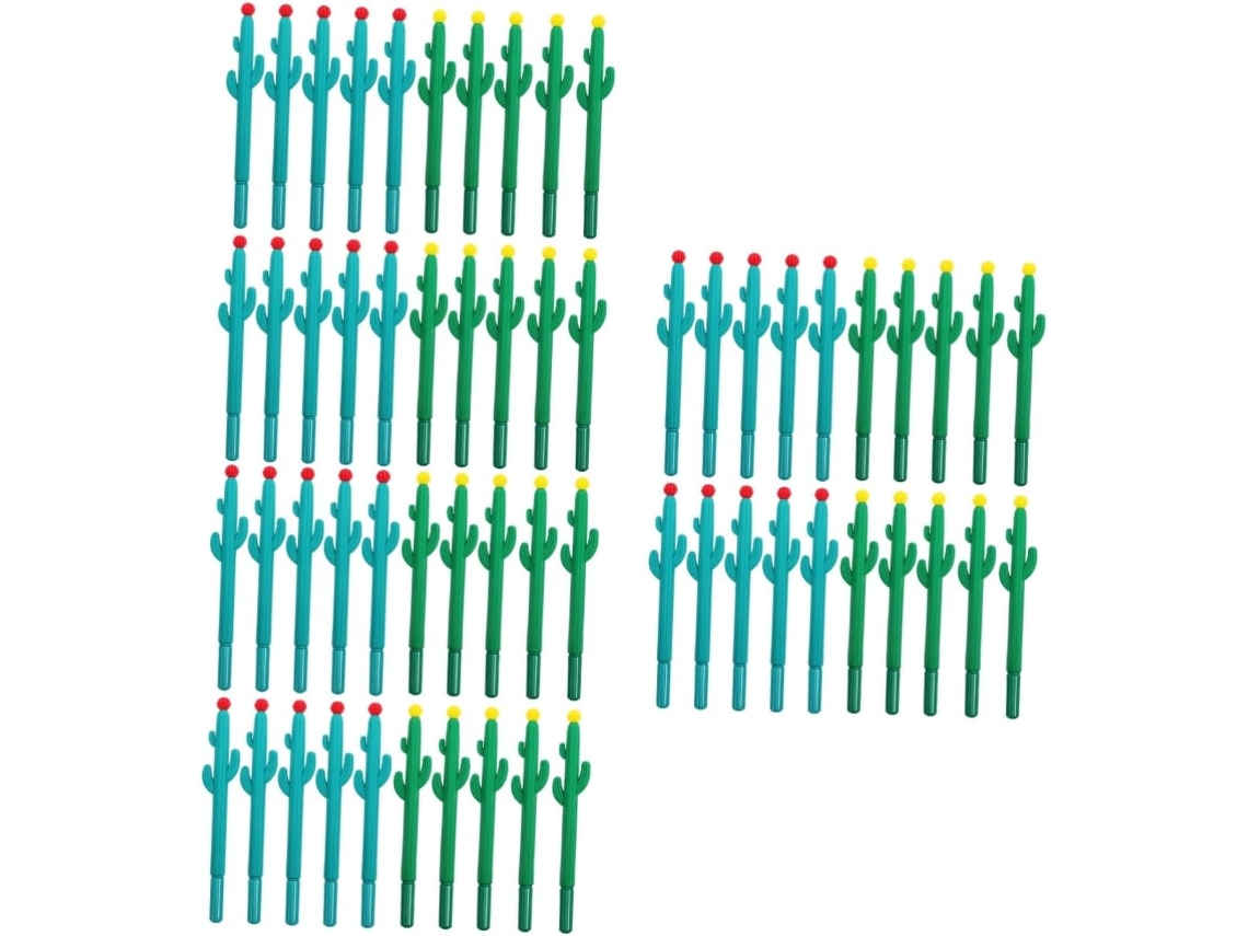 3 Conjuntos De Canetas Em Gel Com Estampa Cactos Fofas E Apagáveis