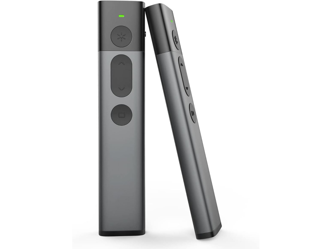 Comando de Apresentação ZRUXE Recarregável Alumínio Plug Play Wireless para Powerpoint/keynote Ideal para Escritório e Ensino