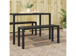 Vidaxl Banco De Jardim Preto 100 X 28 X 45cm Aço