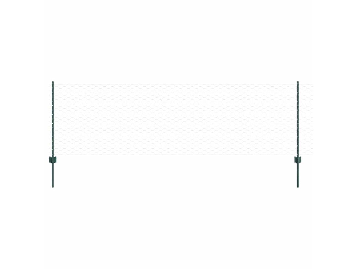 Conjunto 1 Painel De Cerca Vidaxl Verde Aço (10 X 0,8 M)