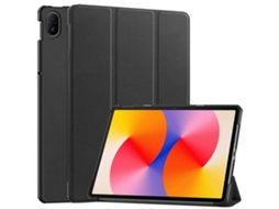 Capa De Couro Inteligente Custer Pure Color Com Suporte Triplo Para Tablet Huawei Matepad Se 11.