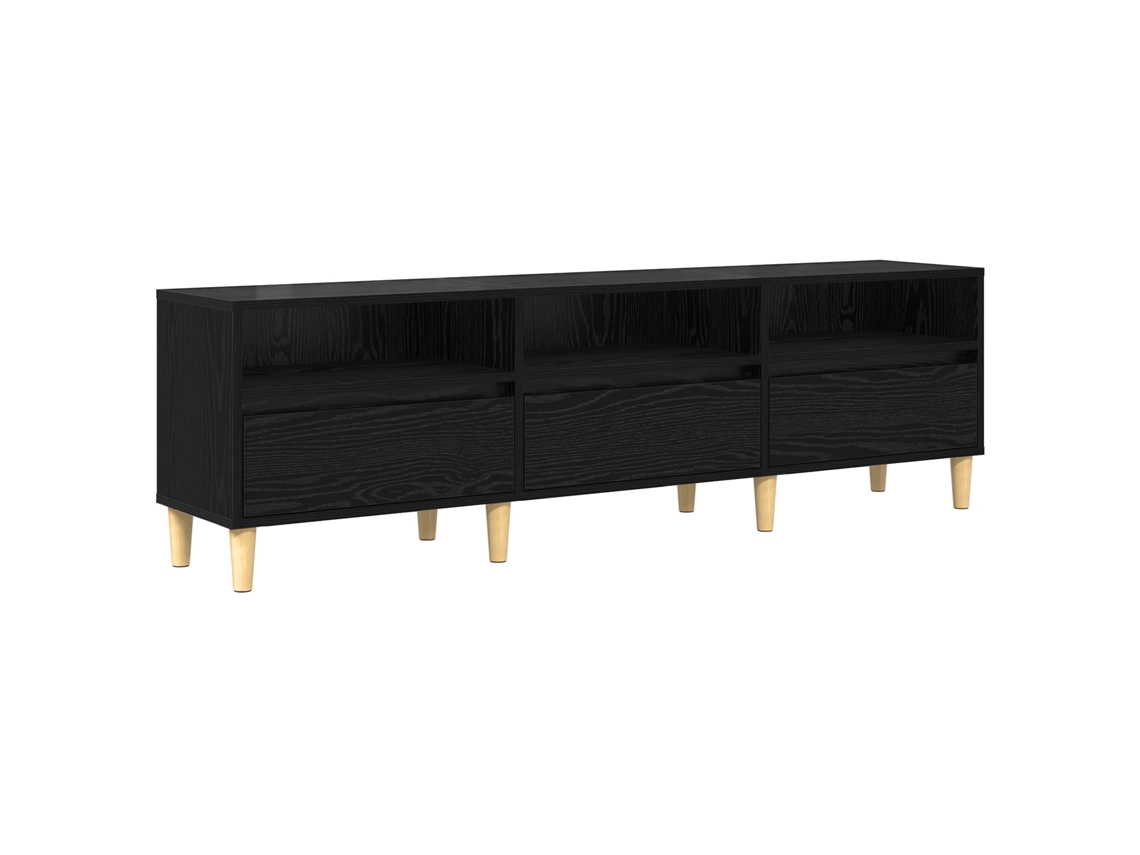 Conjunto 1 Gabinete Para Tv Vidaxl Preto Derivados De Madeira (150 X 30 X 45 Cm)