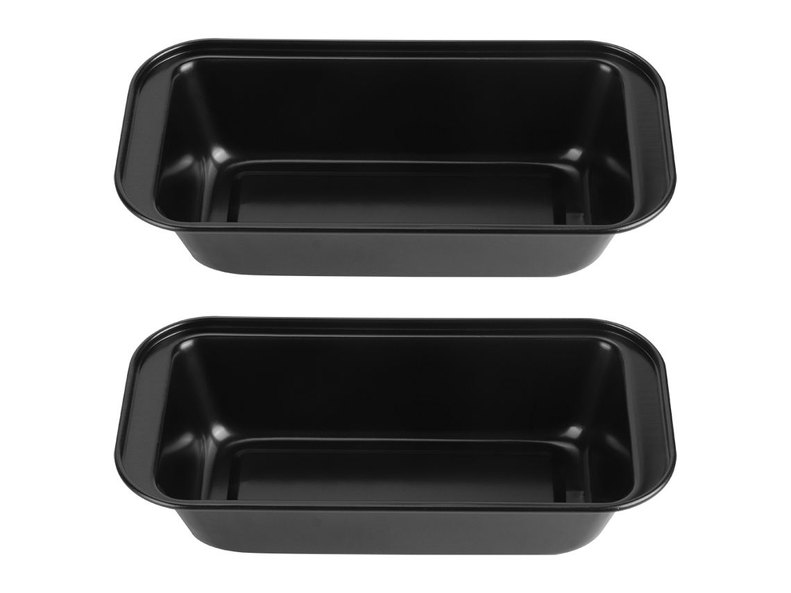 Forma Retangular para Pão e Bolos Aço Carbono Antiaderente Preto KOFIHETY (27x15x10 cm)