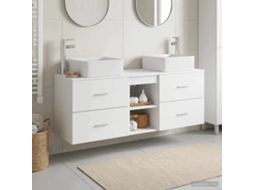 Vidaxl Conjunto De Armários Para Banheiro 3 Unid. Branco