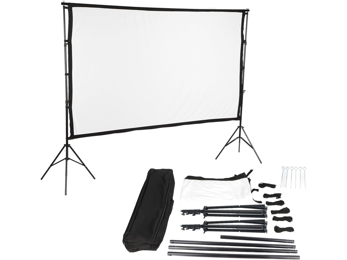 Ecrã De Projeção Externa Hd De 120 Polegadas Para Noites De Cinema