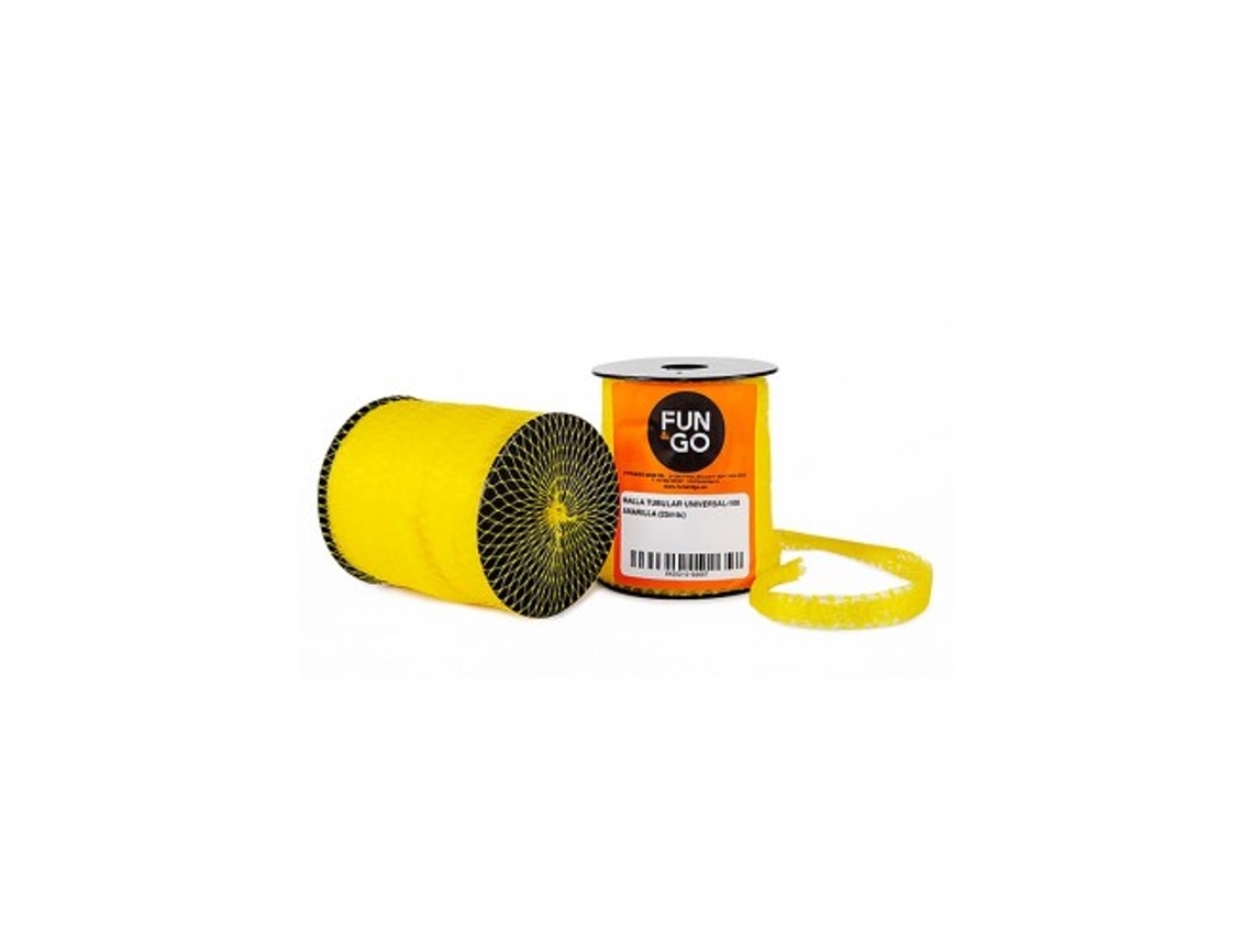 Malha Tubular Para Embalagem Universal 100 Amarelo Fun Go (25m)