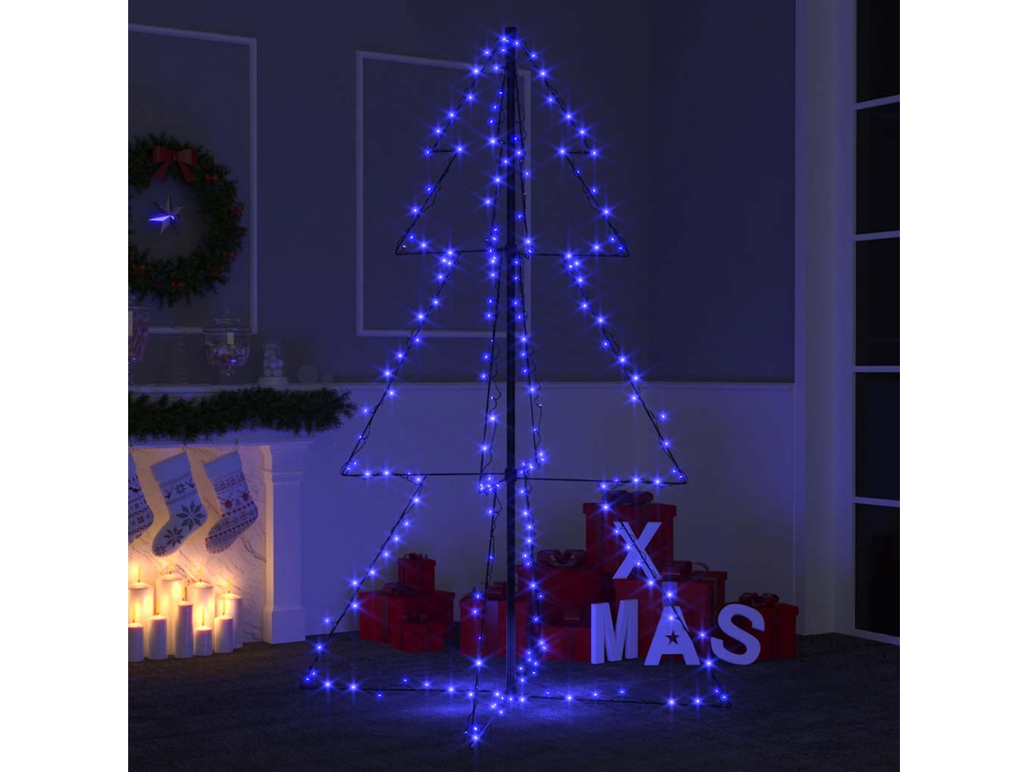 Vidaxl Árvore De Natal Em Cone 200 Leds 98x150 Cm Interior E Exterior