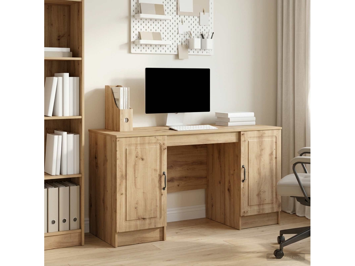 Vidaxl Mesa Carvalho Arttisan 142,5 X 50 X 75 Cm Derivados De Madeira