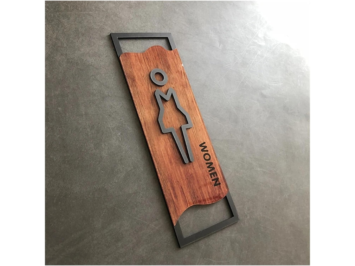 Placa de WC para Porta de 8x25cm Alta Qualidade S/MARCA