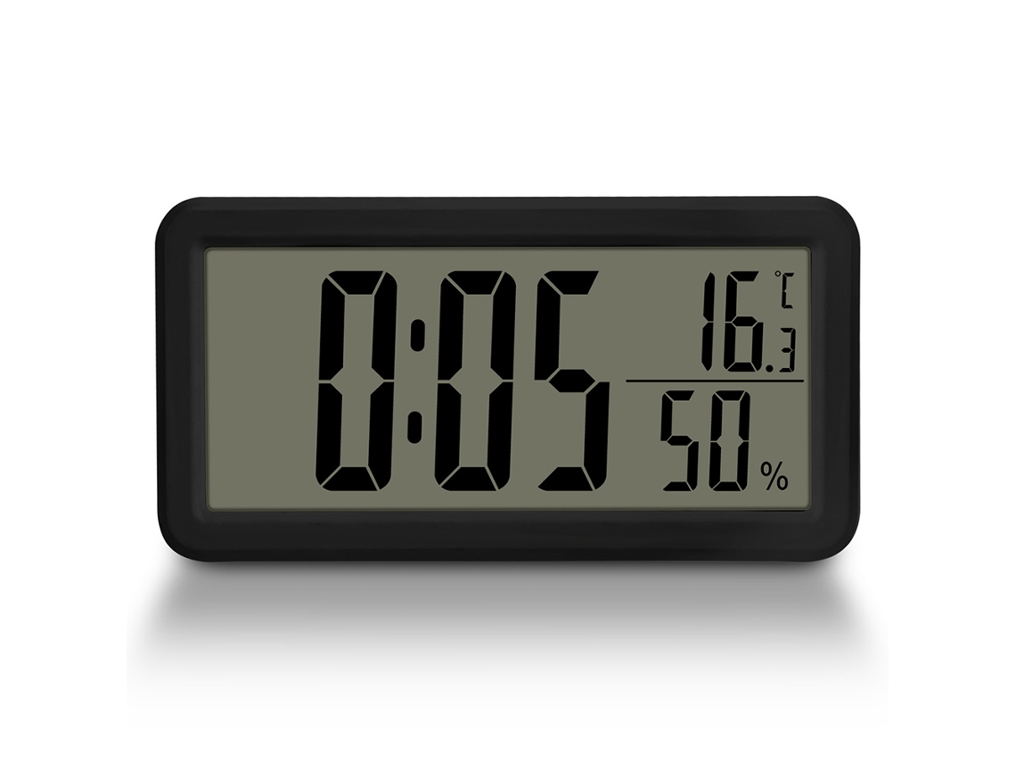Relógio de parede LED, despertador digital de 15 cm com luzes.