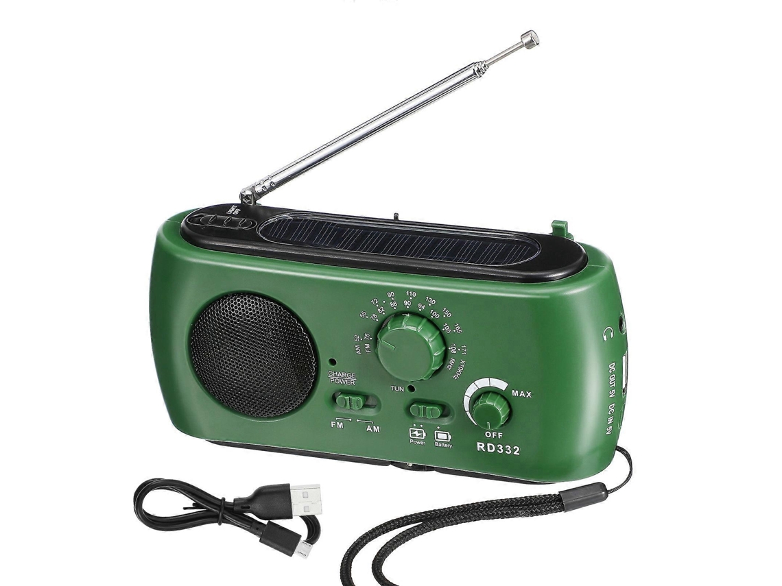 Rádio De Acampamento Com Funções De Emergência, Painel Solar E Lanterna Led Incluídos Olysi Shop