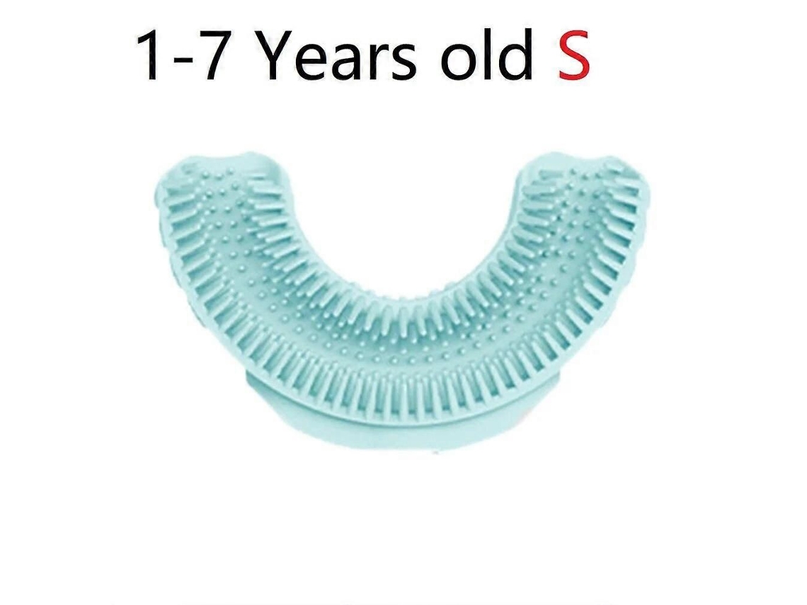 Cabeça de Escova Dentes Elétrica Infantil em Formato U com Rotação 360 ​​graus, Feita Silicone, S Ubstituível e Acessórios GOKOCO