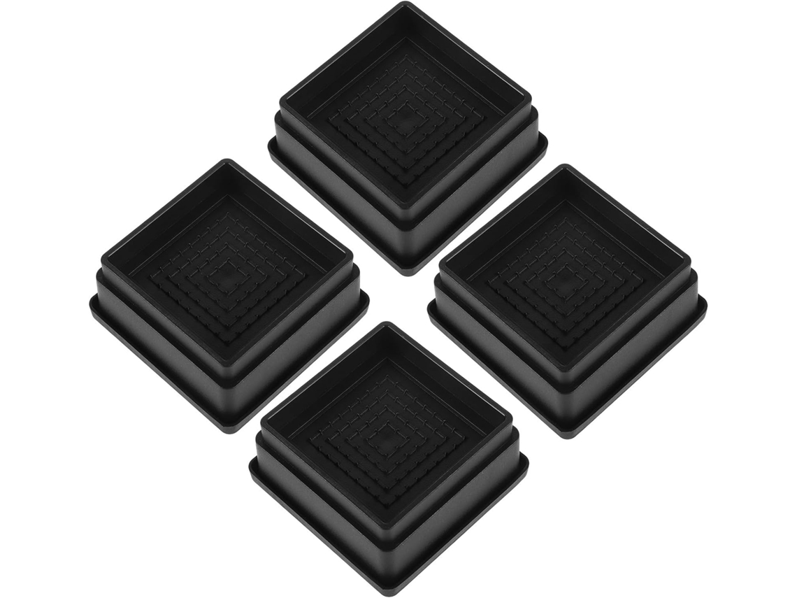 Conjunto De 4 Elevadores De Cama Resistentes E Antiderrapantes, Ajustáveis Em 2,54 Cm, Feitos De Material Sólido, Para