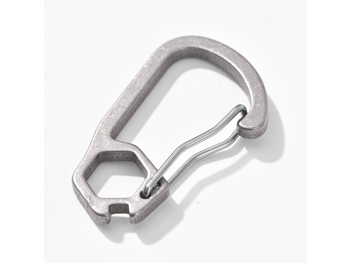 Carabiner Ultra leve Ti 10g para Chaves e Camping