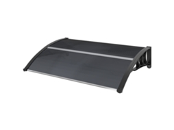 Toldo de Proteção contra Sol e Chuva, 100x75x23 Cm, Policarbonato, Preto ORBITRA COMMERCE