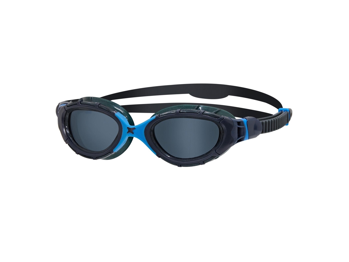 Óculos de Natação Predator Flex Unissex, Tamanho Único Cinza/ Azul AQUAFORGE