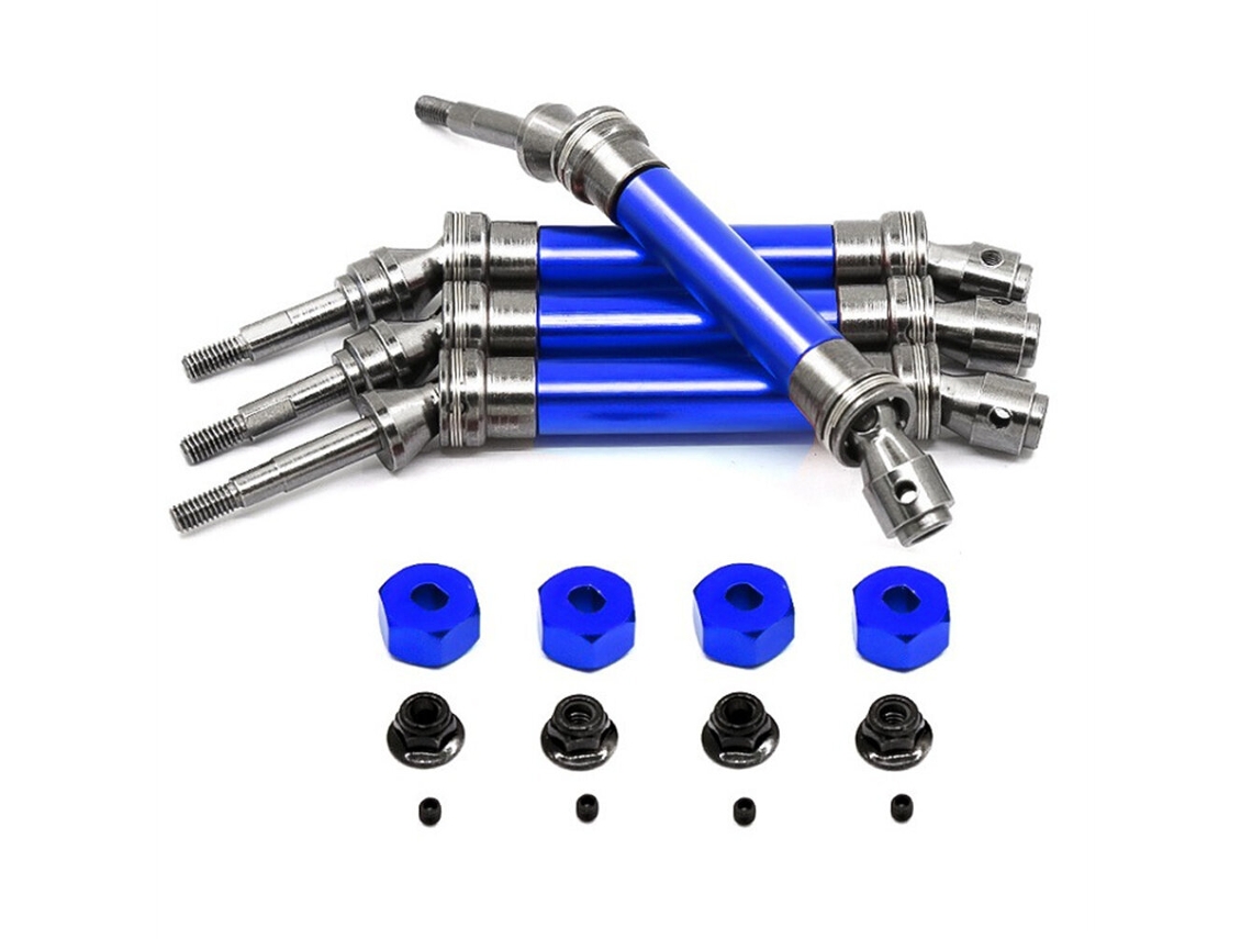 Eixo De Transmissão Cvd Dianteiro E Traseiro De Metal Aprimorado Com Adaptador Hexagonal Para Slash 4x4 Huan Qi 727 1/10 Rc Carros E Modelos De Peças