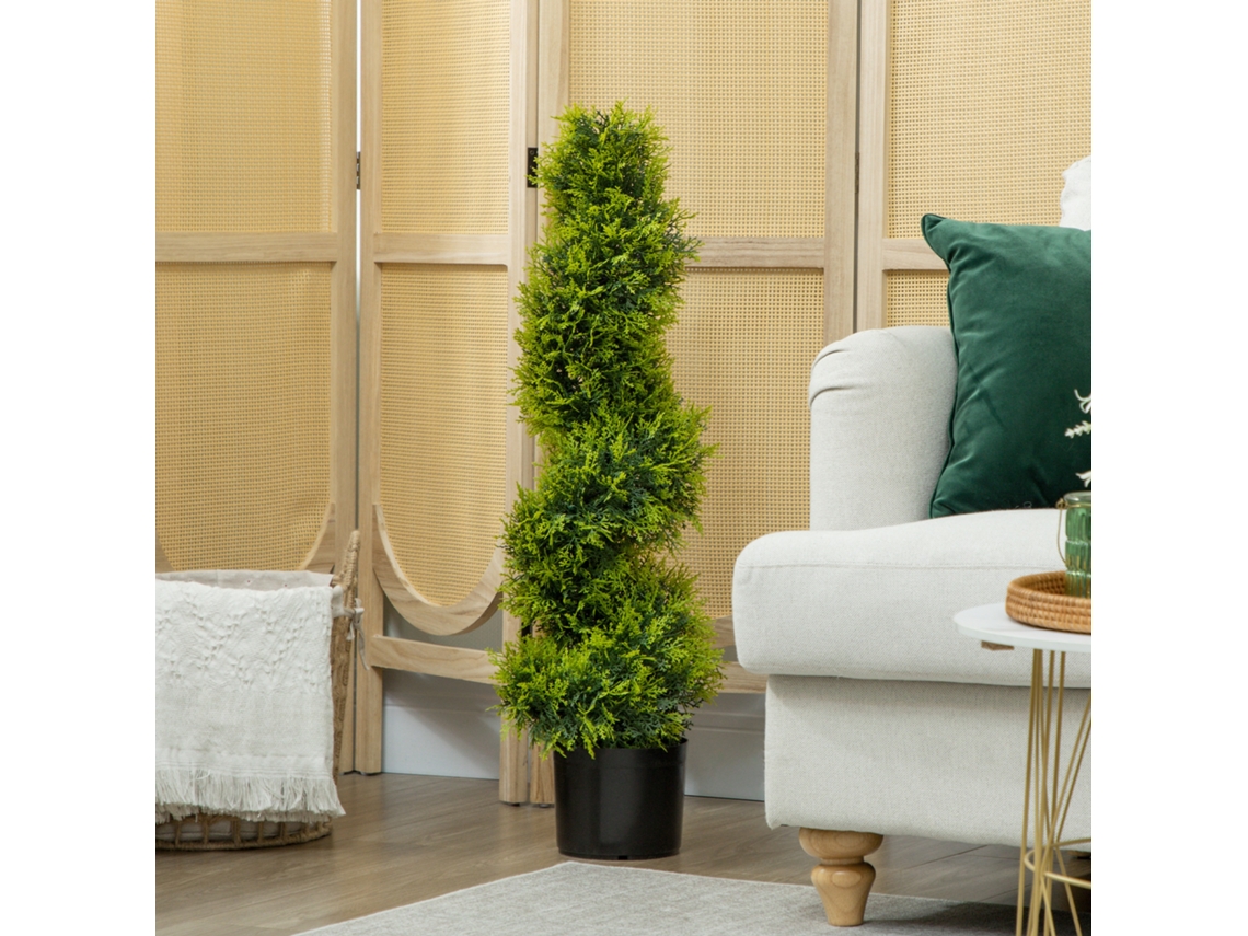 Cipreste Artificial De 90cm Planta Arte Em Forma Espiral, Plantas Artificiais Vaso, Decoração Moderna