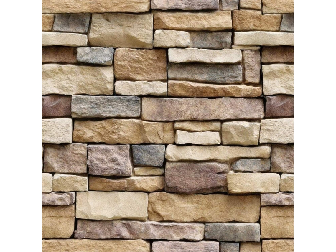 Papel de parede autoadesivo Slowmoose Stone, painel de parede removível (45,7 cm x 99,9 cm)