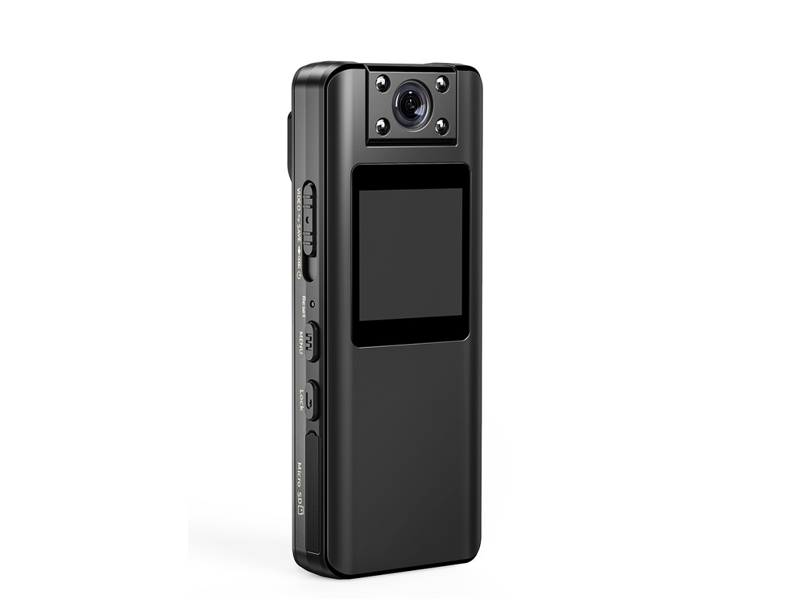 Mini Filmadora (preta, Cartão De 64 Gb), Tela Lcd Hd 1080p, Visão Noturna Infravermelha.