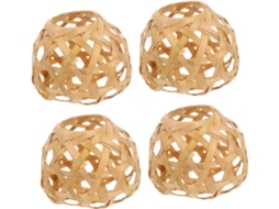 Conjunto De 4 Peças De Cúpulas Decorativas Tecidas À Mão Para Luminária Pendente.