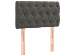 Cabeceira de Cama Veludo Cinzento Escuro MAISON EXCLUSIVE (80x7x78 cm)