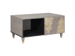 Conjunto 1 Mesa De Centro Vidaxl Castanho Madeira De Mangueira Maciça (80 X 50 X 40 Cm)