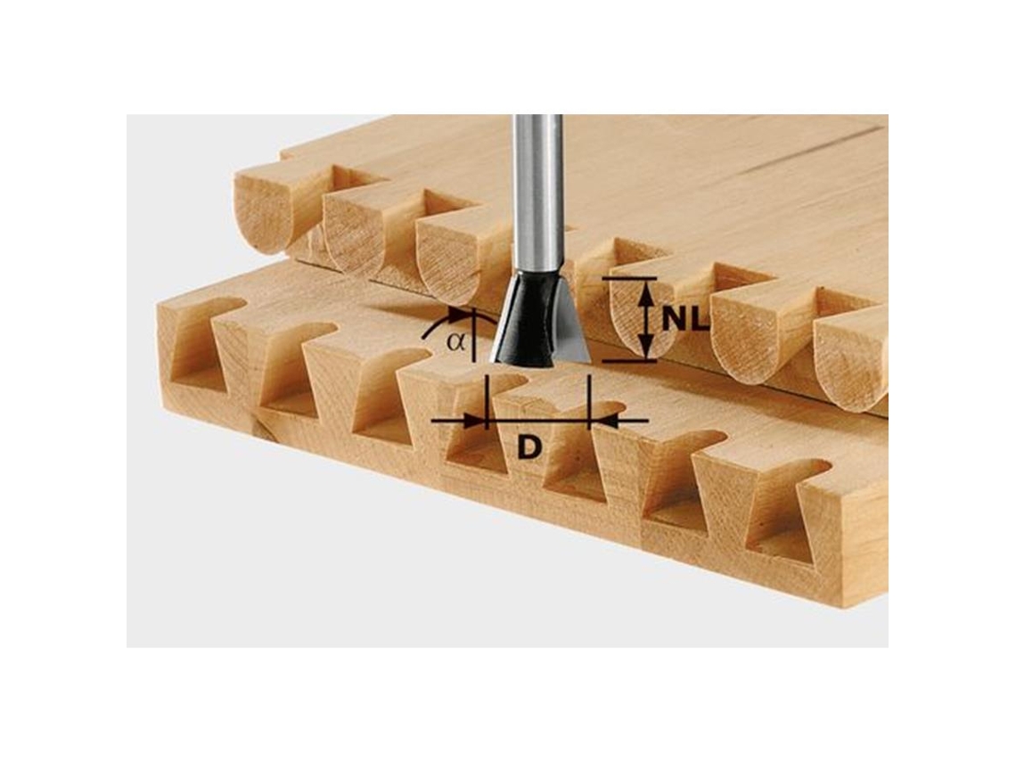 Fresa Para Aresta/Cauda De Andorinha Hw S8 D20/26/10° FESTOOL