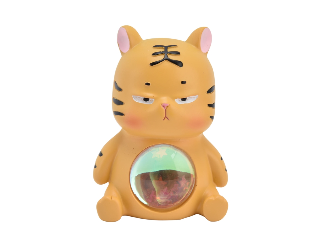 Lâmpada Estrela Decorativa Tigre Laranja Cute Segura Ambiental