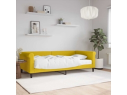Vidaxl Sofá-cama Com Colchão 100x200 Cm Veludo Amarelo
