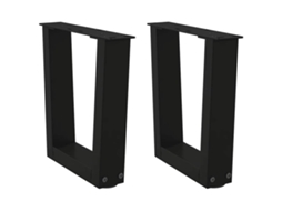 Vidaxl Pés Para Mesa De Centro Em V, 2 Peças, Preto, 40x(30-31,3) Cm, Aço