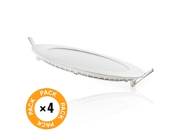 Pacote 4 Downlight Slimline LED GREENICE 12W 860Lm 6000ºk 40.000H [Jl-Gp-Lz-2-Pk4-Ap]