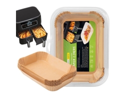 2026 línea Desechable para Freidora de Aire Ninja Dual, 100 Piezas de Papel Manteca Rectangular Antiadherente