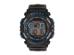 Reloj Electrónico Deportivo Digital Hombre Impermeable Wr50m Con Luz Luminosa Alarma Para Natación Negro Azul